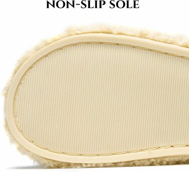 Жіночі плюшеві домашні тапочки SMajong, зимові, теплі, м'які, з антиковзким покриттям, зручні, з підкладкою, слайдери, 36/37 EU, бежевий