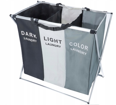 Кошик для прання Laundry, 130 л (білий, чорний, сірий)