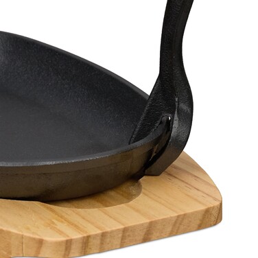 Relaxdays Serving Pan with Wooden Underplate, 2-Piece Set
