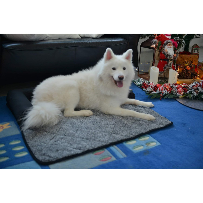 Крісло-ліжко для собак Raikou: зручне та захисне, 70x90 см, сірий меланж