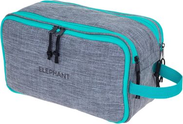 Туалетна сумка-органайзер для подорожей Elephant: велика, водонепроникна, сіро-бірюзова