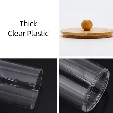 Організатор для косметики ALINK, 3 шт. Ватні палички, аптекарські склянки для ванної кімнати, бавовняні диски, нитки зубні, косметичні губки, шпильки для волосся (прозорий)