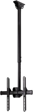 Hama TV Ceiling Mount - Adjustable, Tilting, Swivel, Foldable - Fits TVs 19-65 Inch - Black (Single)
