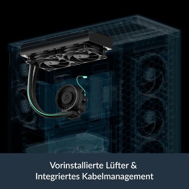 ARCTIC Liquid Freezer III Pro 280 - Помпа водяного охолодження ПК, AIO CPU, 2x140 мм, чорний