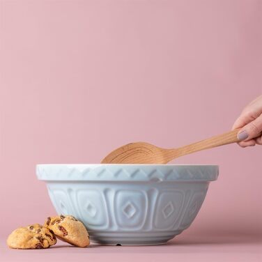 Mason Cash Stoneware Mixing Bowl 26 cm, Light Blue, 2.7 L, Dough Bowl for Bread Dough, Cake Dough or Pizza Dough, made of high-quality, chip-resistant stoneware, large dough bowl