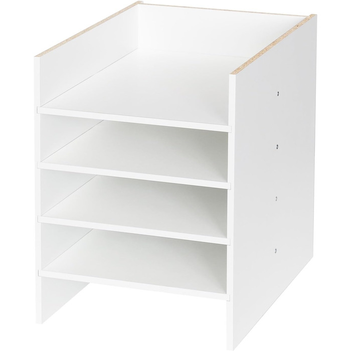 INWONA Kallax Expedit Regal DIN A4 Insert File Folder Paper Shelf Mailbox Sorting Compartment Paper Compartment Storage Document Storage Partition for 5 Single Compartments 25 x 33.5 x 36 cm White