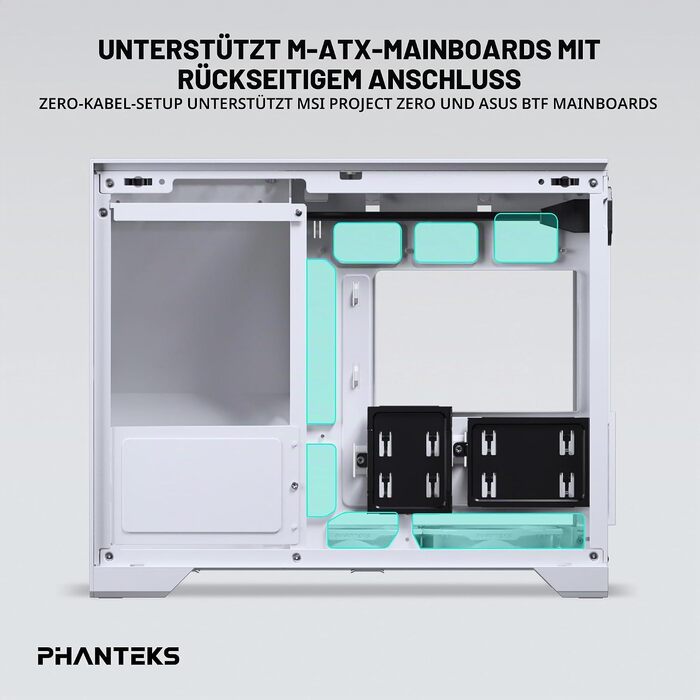 Корпус для ПК Phanteks XT V3 Mini-Tower Micro-ATX, білий, загартоване скло, 3x 120мм RGB вентилятори, підтримка радіатора 360мм та GPU 430мм