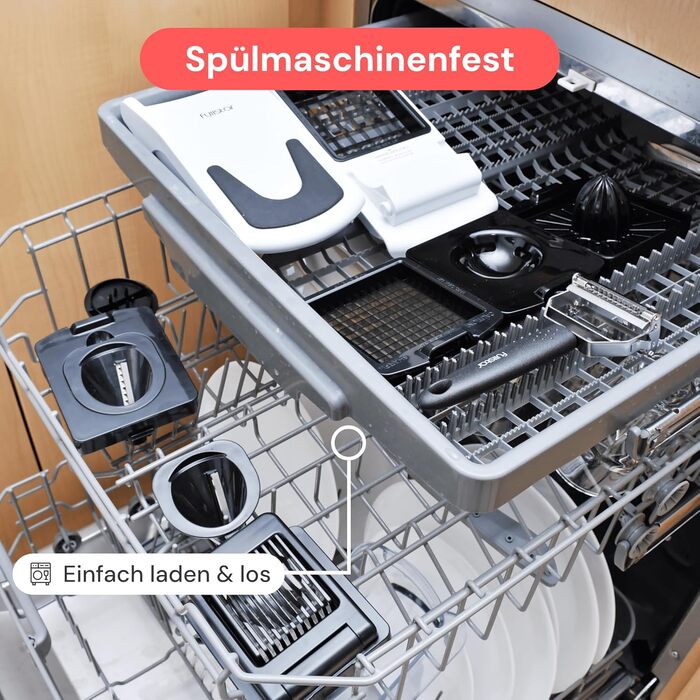 Набір для нарізки овочів та фруктів 9-в-1 (білий) - нарізач, спіралізатор, шинкувальник