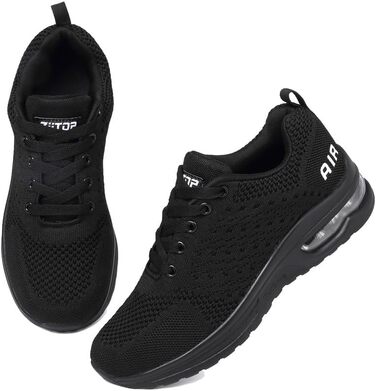 Жіночі кросівки для бігу та фітнесу: зручні та легкі, з повітряною подушкою, чорного кольору (39 EU)