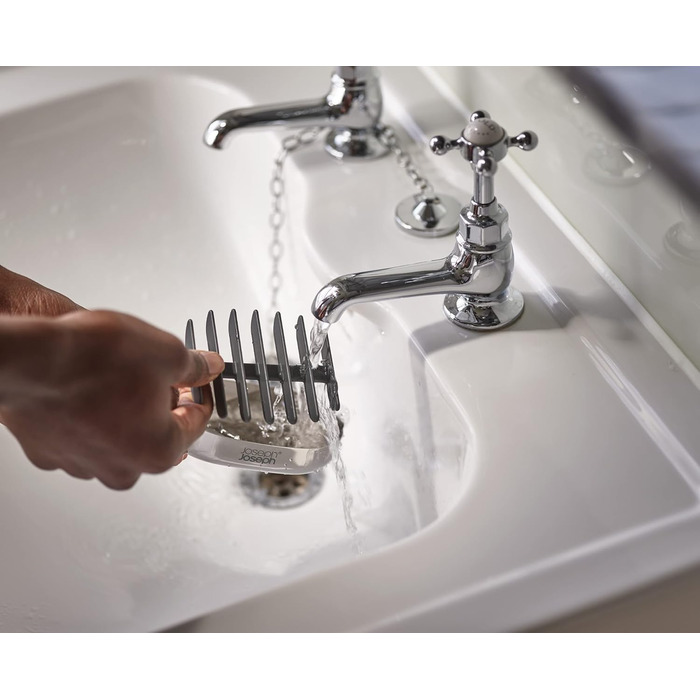 Joseph Joseph EasyStore - Luxury Quick Drain Soap Dish Holder made of Stainless Steel with Drip Tray - Steel