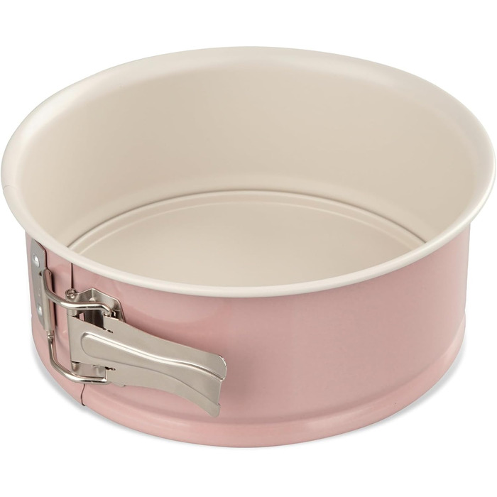 Форма для випікання Dr. Oetker Ø 20 см з плоскою основою, кругла, з антипригарним покриттям (рожевий/кремовий), 1 шт.