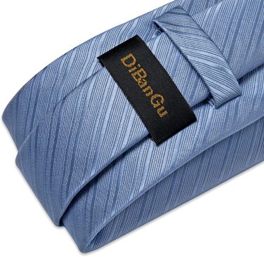 Набір краваток DiBanGu: краватка, нагрудна хустинка, запонки та затискач для краватки. Шовкова краватка в смужку (оливковий/чорний, блакитний/смугастий) для весілля, ділових зустрічей та офіційних заходів. Подарунок для чоловіка.