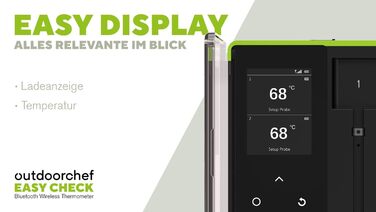 Термометр для гриля Outdoorchef Easy Check Bluetooth - бездротовий, двозонний
