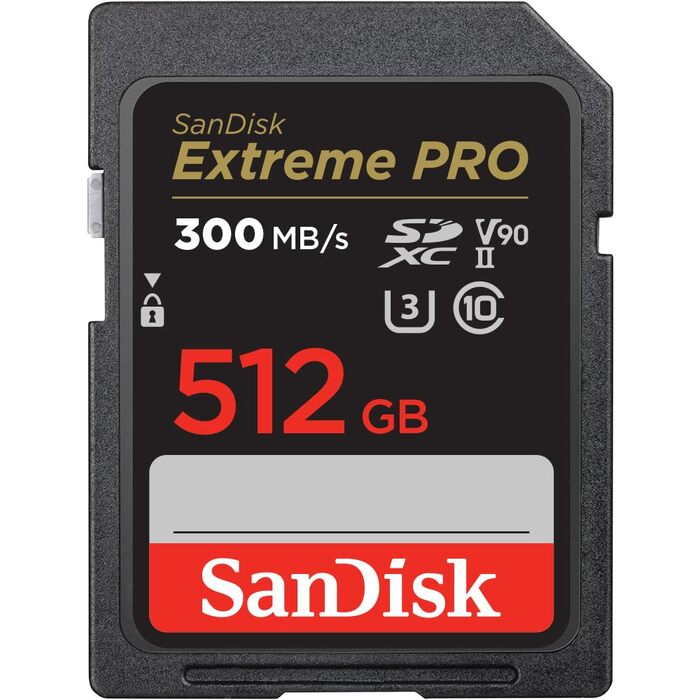 Карта пам'яті SanDisk Extreme PRO SDXC UHS-I 256 ГБ, V30, U3, швидкість 200 МБ/с, для 4K UHD відео
