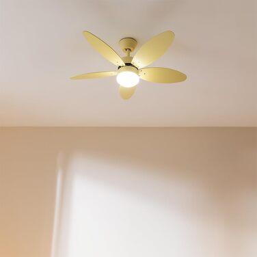 Стельовий вентилятор Cecotec EnergySilence Aero 4260 Full SunLight 40W з LED підсвіткою, пультом, таймером, 6 швидкостей, 5 лопатей