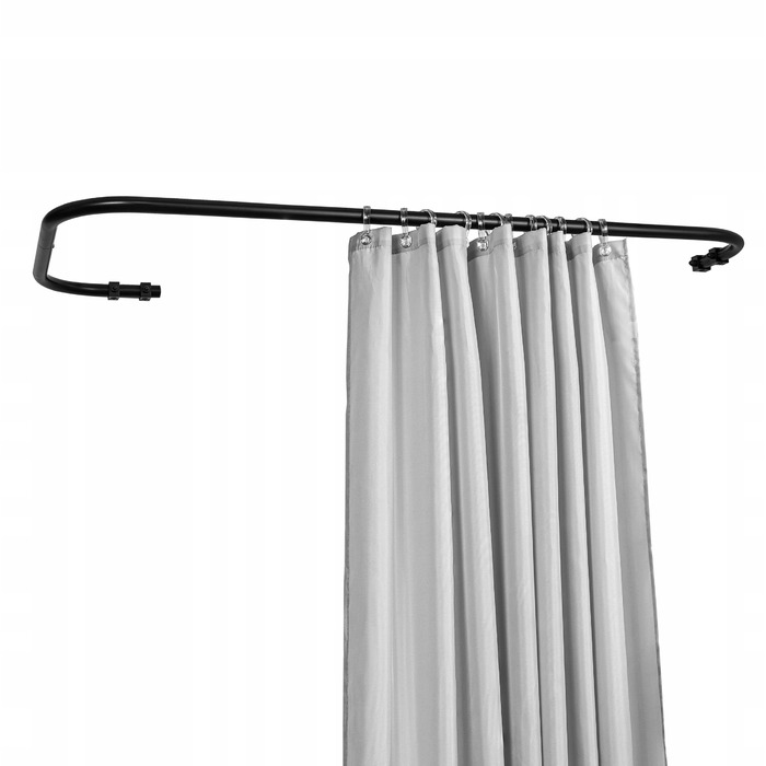 Кутовий штанга для душу Sasko 100-100 x 25 мм, чорна