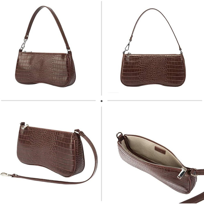 Сумка жіноча JW PEI Eva через плече коричнева зі шкірозамінника