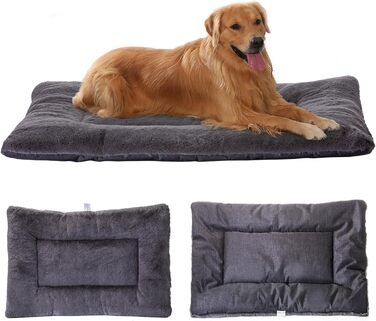 Килимок для собак Petschat, лежанка для собак, матрац для маленьких собак, подушка для котів, м'який килимок для собак з водовідштовхувальним дном для дому та вулиці (104 x 71 x 4 см, темно-сірий)