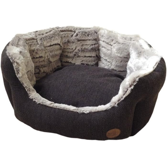 Ліжко для домашніх тварин Nobby Komfort Bett Oval Cacho, коричневе, 65 x 57 x 22 см