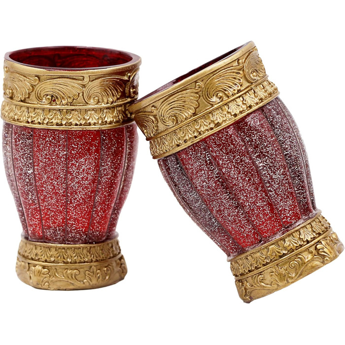 Набір аксесуарів для ванної кімнати Luent Vintage в червоному кольорі (5 предметів): мильниця, тримач для зубних щіток, попільничка, мильниця, подарунковий набір для ванної кімнати