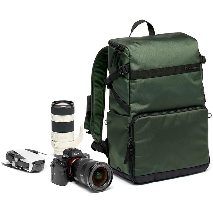 Рюкзак для фототехніки Manfrotto Street Slim Green - для DSLR та Mirrorless, з відділенням для ноутбука