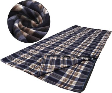Спальний мішок Blanketswarm з мікрофібри-флісу з блискавкою, легкий, для подорожей, ковдра або простирадло з чохлом, для кемпінгу та холодної погоди