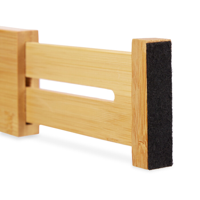 Relaxdays Drawer Dividers Bamboo 4-Piece Set