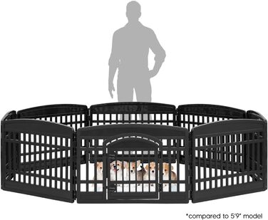 Iris Ohyama Dog Playpen with 8 Panels, 24