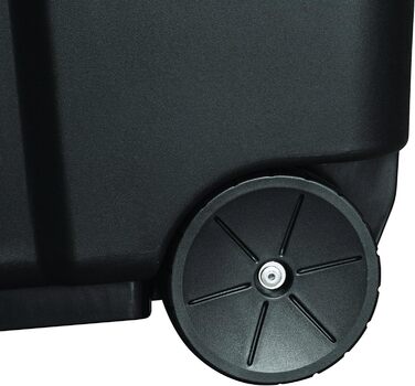 Iris Ohyama Large Plastic Storage Box, 170 L Garage Storage Box, BPA-Free, SIA-1000, Black, Stackable, Clasp Fasteners – B104 x T50 x H50 cm