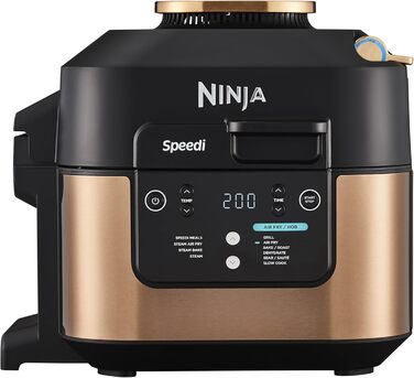 Ninja Speedi Multi Cooker, 5.7L, 10-in-1 Multi Cooker, Air Fryer Hot Air Fryer, Slow Cooker Slow Cooking, Grilling, Baking, Black & Copper ON400EUCP