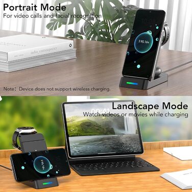 Бездротовий зарядний пристрій 3-в-1 для Huawei P60, P50, Mate 60, Mate 50, Watch GT4/GT3 (не підходить для GT/GT2/GT2e)