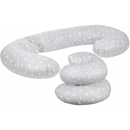 Подушка для сну Babymam, біла, силіконові кульки, 3в1