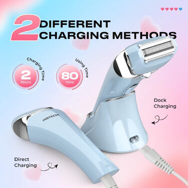 Електричний жіночий триммер для тіла: безболісне гоління ніг, бікіні та під пахвами. Бездротовий, перезаряджається, для мокрого та сухого використання. Колір: блакитний