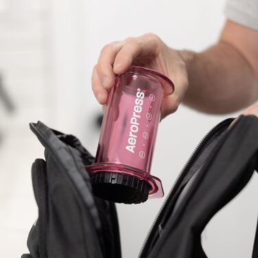 Прозора кавоварка AeroPress Clear 3-в-1: френч-прес, пуровер і еспресо, портативна міні-кавомашина для подорожей, без гіркоти, розмір S, рожева