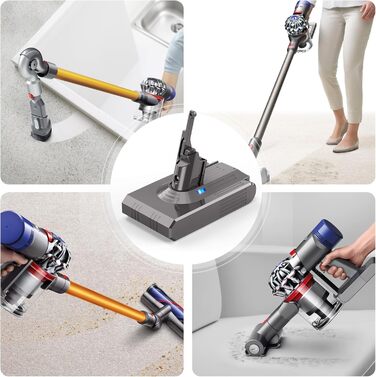 Замінна батарея ASUNCELL 21.6V 4600mAh для пилососів Dyson V8 (Absolute, Animal, Fluffy, Motorhead, Hand-held Series)