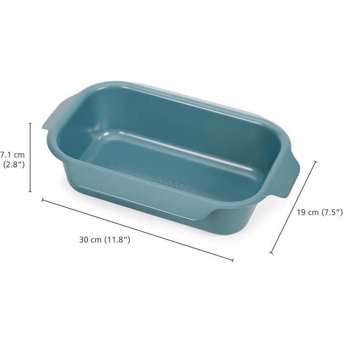 Joseph Nest Bake Non-Stick Loaf Pan 19 x 30 x 7 cm, Carbon Steel, Easy-Release Handles, Stackable, Space-Saving Design, 2lb