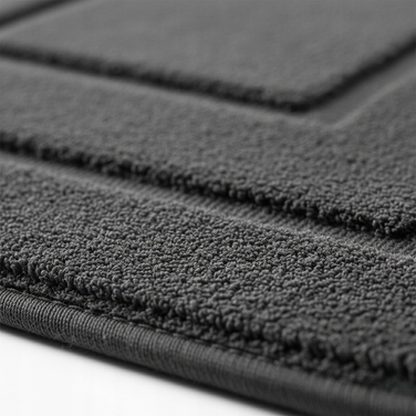 Килимок для ванної кімнати SmartHome, чорний, прямокутний, 50x80 см, з вирізом під унітаз