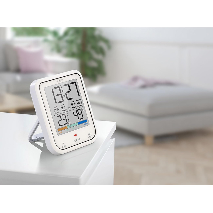 infactory Bathroom Radio Clock: Digital Funky Bathroom Wall Clock with Thermometer, Aluminum, Suction Cups, IP24 (Digital Bathroom Radio Clock, Clock, Gift Ideas) (2-Piece Set Bathroom Clock)