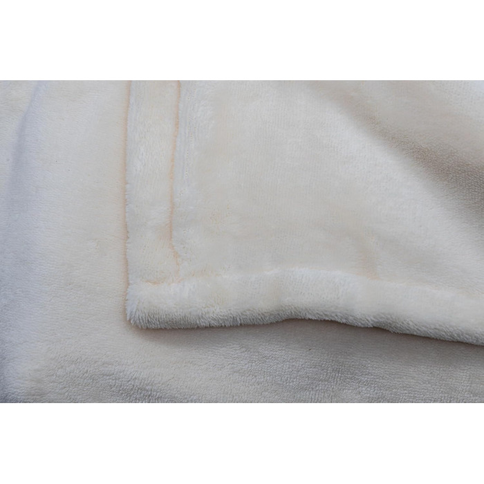 Електрична ковдра Marco Paul, тепла ковдра з підігрівом, флісова ковдра, для терапії спини, на софу (сірий фліс), кремовий колір