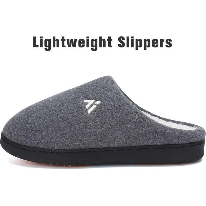Тапочки жіночі зимові Mishansha Herren з піною пам'яті, антиковзкі, розмір 36-49 (темно-сірий, 37 EU)