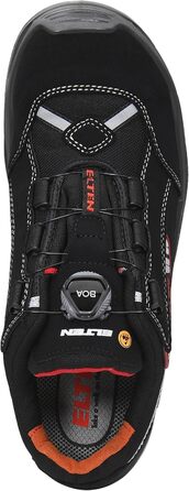 Робочі черевики ELTEN SENEX BOA ESD S3 для чоловіків, текстиль, алюмінієва захисна капа, легкі, спортивні, чорно-червоні, розмір 43