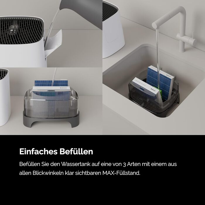 Зволожувач повітря Meaco Armin 300 - для кімнат до 89 м², 4.7 л, для жорсткої та м'якої води