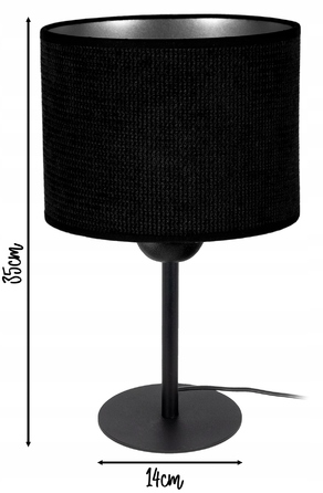 Настільна лампа Glimex LOFT, чорний, сріблястий, сірий, 60 Вт