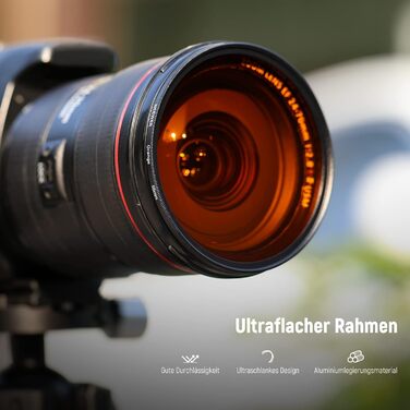 Набір фільтрів об'єктива NEEWER 9 шт. (55mm) з кольорового скла: червоний, оранжевий, синій, жовтий, зелений, коричневий, фіолетовий, рожевий, сірий