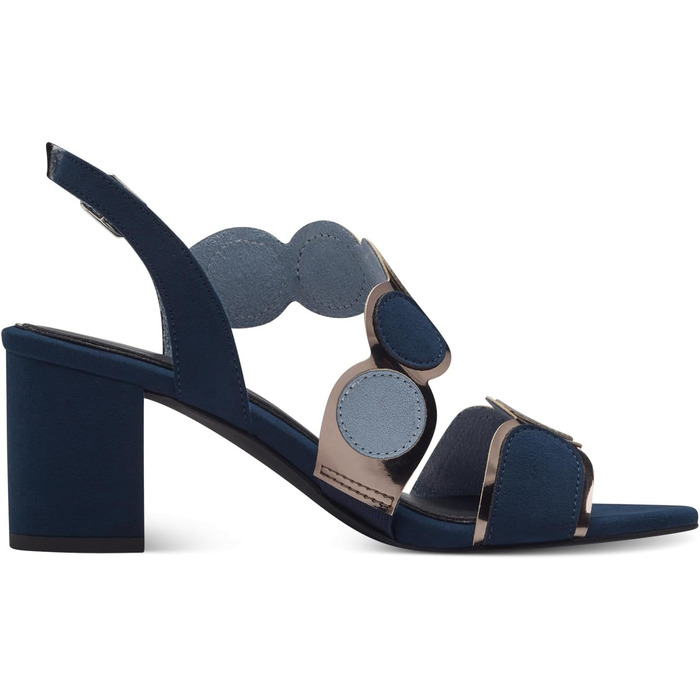 Сандалі жіночі MARCO TOZZI Navy Comb, м'яка устілка Feel Me, веганська шкіра, літні, 38 EU