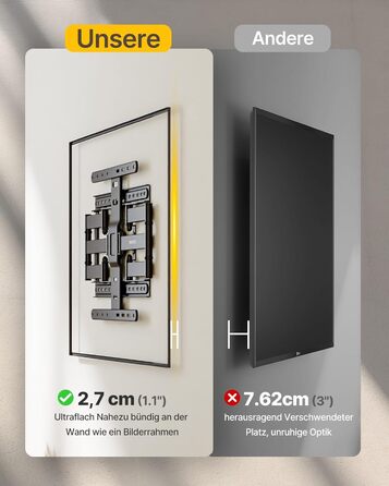 Кріплення для телевізора monTEK 1.1' Ultra Slim, 37-75 дюймів, до 60 кг, VESA 400x400 мм