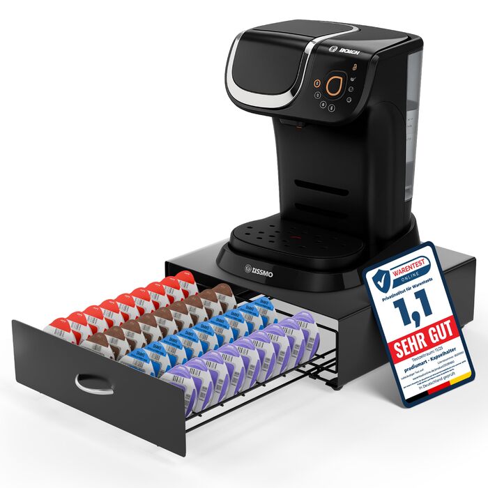 Тримач для капсул Tassimo Prodiumart - елегантний диспенсер на 64 капсули (чорний)