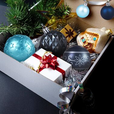 Набір прикрас для ялинки Homewit 105 шт. Золотий, пластикові кулі з гачками, для ялинки, багаторазовий