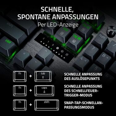Клавіатура Razer Huntsman V3 Pro 60% - Механічна, Оптична, QWERTZ DE, Чорна