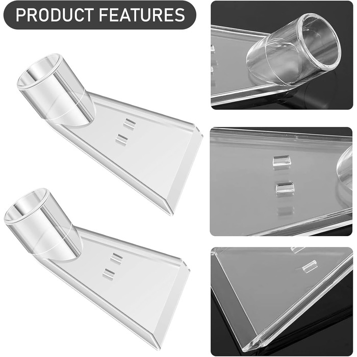 MisFun 2 Pack Upholstery Nozzle, Vacuum Attachment, Wet Vacuum Nozzle, Washing Vacuum Nozzle, Extraction Nozzle, Nozzle Accessories, Spray Extraction Device, for Car Care, Sofa Upholstery, Wet Vacuum